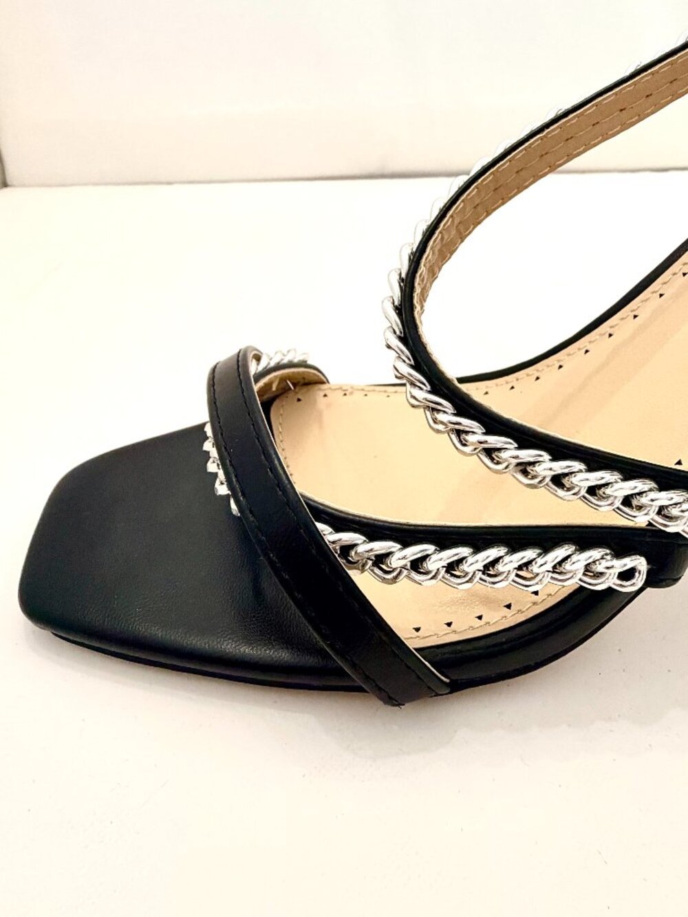Adrienne Vittadini Women's "Geoff" Dress/Stiletto Sandal In Black - Size 9 - Picture 8 of 11